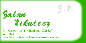 zalan mikulecz business card